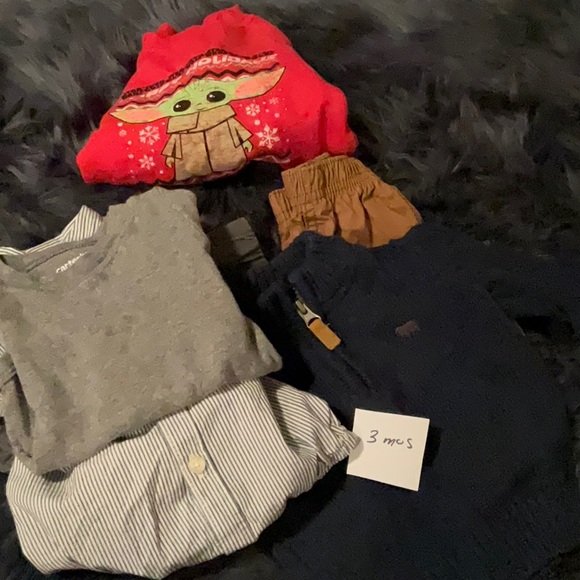 Bundle of 25 baby boy items. Size range NB-6/9 Old Navy, Carter’s and others. - Picture 7 of 12